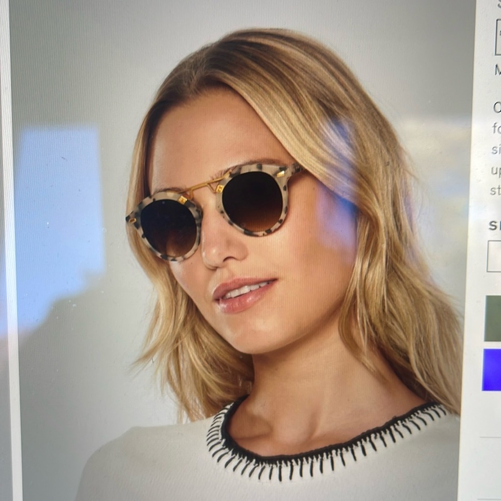 Krewe ionic classic St Louis Matte Oyster 24k sunglasses. Perfect condition.